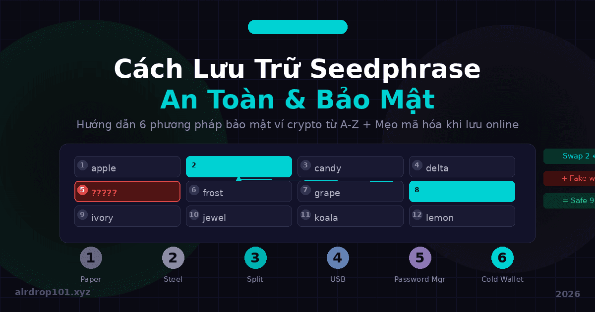 Cách Lưu Trữ Seedphrase An Toàn — Hướng Dẫn Từ A Đến Z